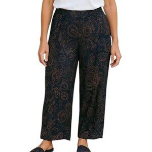 Torrid Wide Leg Pants Size 3 3X 22/24 Elastic Waist Belt Loops Stretch 30 Inseam